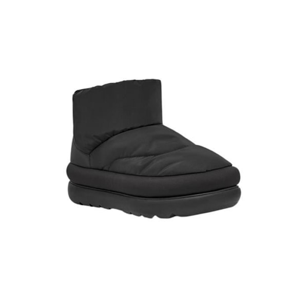 UGG Classic Maxi Mini svart fotkänga för kvinnor - Quiltat tyg - Vattenavvisande behandling Svart 36