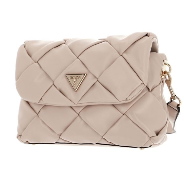 GUESS Beige axelväska för kvinnor - Zaina Flap Shoulder Bag Stone 236678 beige