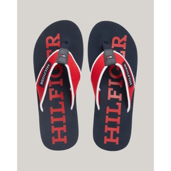 Tommy Hilfiger flip flops för män. 100% Polyester Xlg-rojo 40