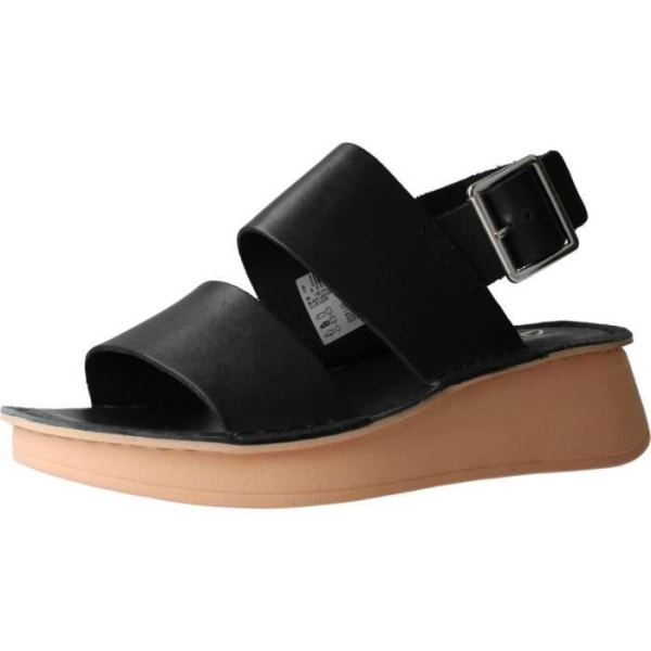 Sandal - barfota CLARKS 135521 Svart - Läder - Kil 2cm Svart 39 1/2