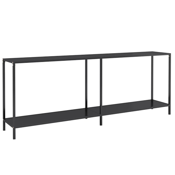 Konsolbord svart 200x35x75,5 cm härdat glas