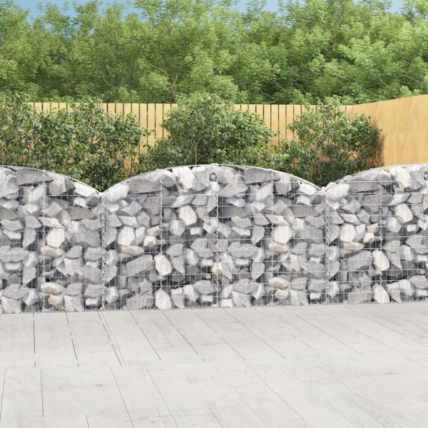 Gabion bågformad 200x30x100/120 cm galvaniserat järn