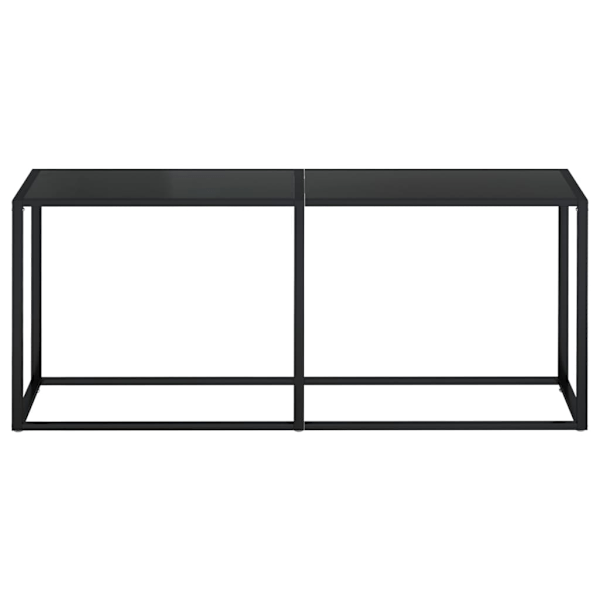 Konsolbord svart 180x35x75,5 cm härdat glas