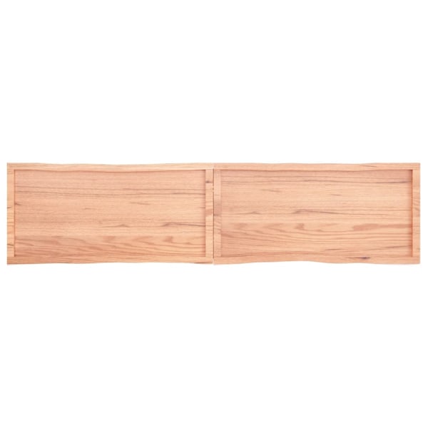 Bordsskiva ljusbrun 220x50x(2-6) cm massivt trä levande kant