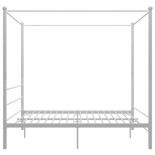 Himmelsäng vit metall 200x200 cm