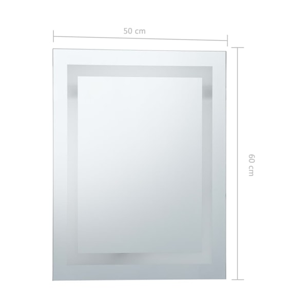 Badrumsspegel LED med touch-sensor 50x60 cm