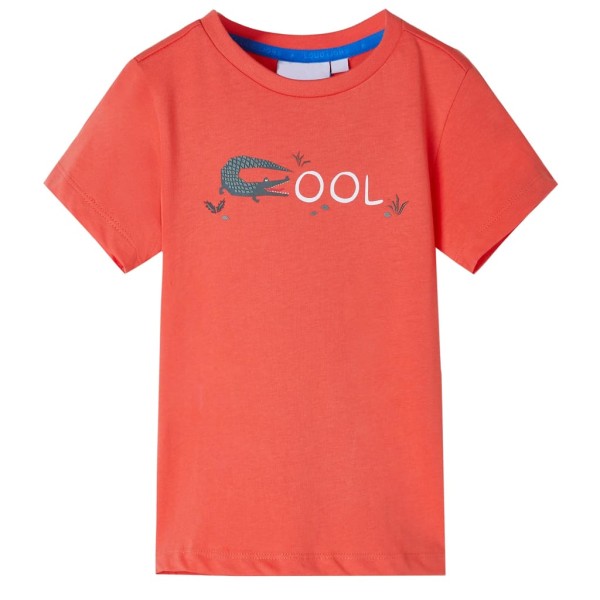 T-shirt med korta ärmar för barn ljusröd 104