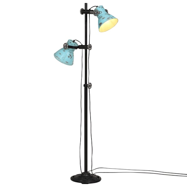 Golvlampa 25 W nött blå 25x25x90/140 cm E27