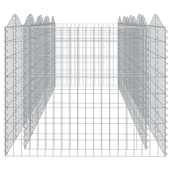 Upphöjd planteringsgabion 400x100x100 cm galvaniserat järn