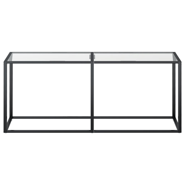 Konsolbord transparent 180x35x75,5 cm härdat glas