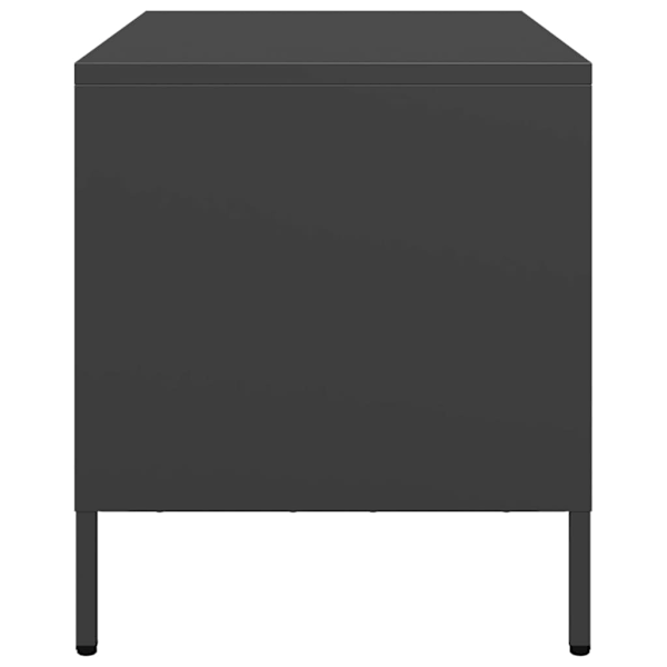 Tv-bänk svart 68x39x43,5 cm kallvalsat stål