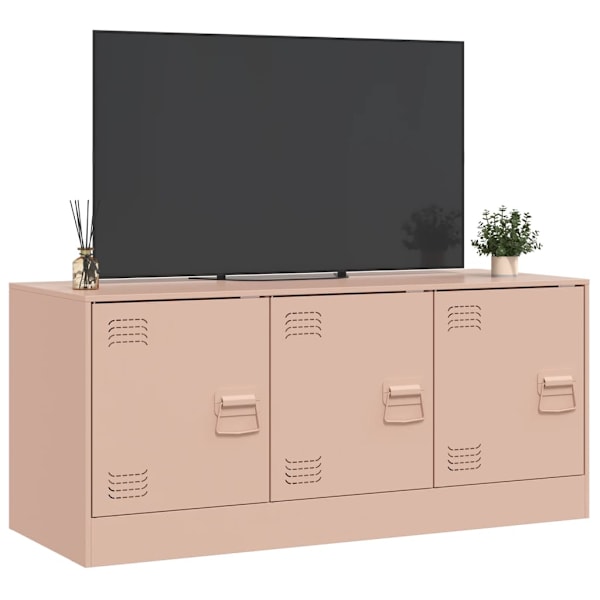 TV-skåp rosa 99x39x44 cm stål