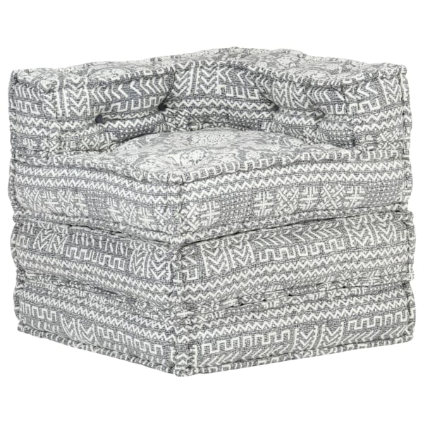 287700 vidaXL Modular Pouffe Light Grey Fabric