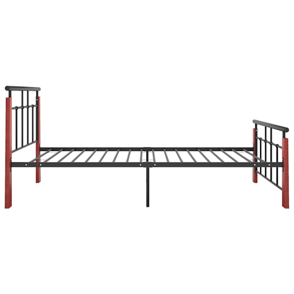 Sängram metall och massiv ek 90x200 cm