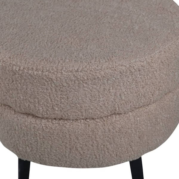 Venture Home Sittpuff Pot 40x40x40 cm teddytyg beige och svart