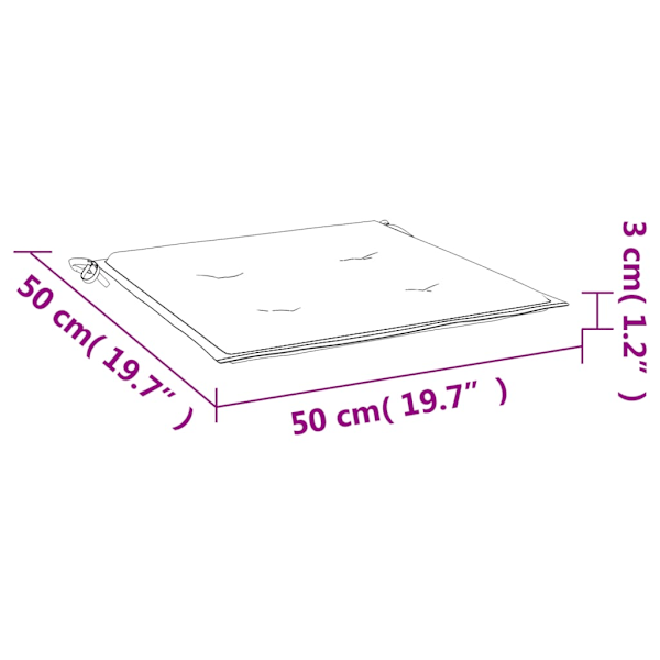 Stolsdynor 4 st rosa 50x50x3 cm tyg