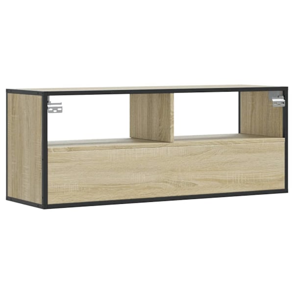 Tv-bänk sonoma-ek 100x31x39,5 cm konstruerat trä och metall