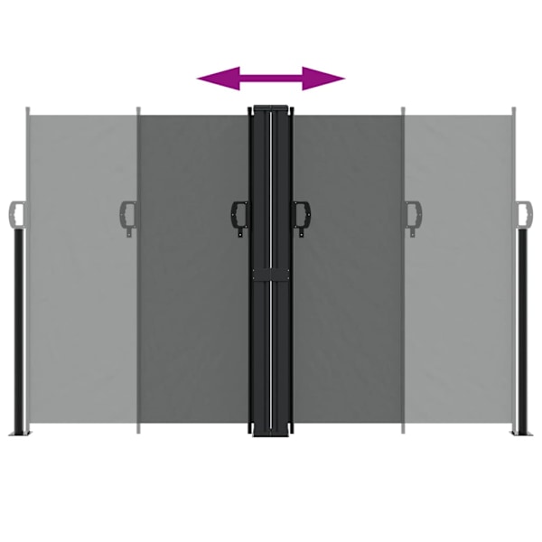 Infällbar sidomarkis antracit 160x1200 cm