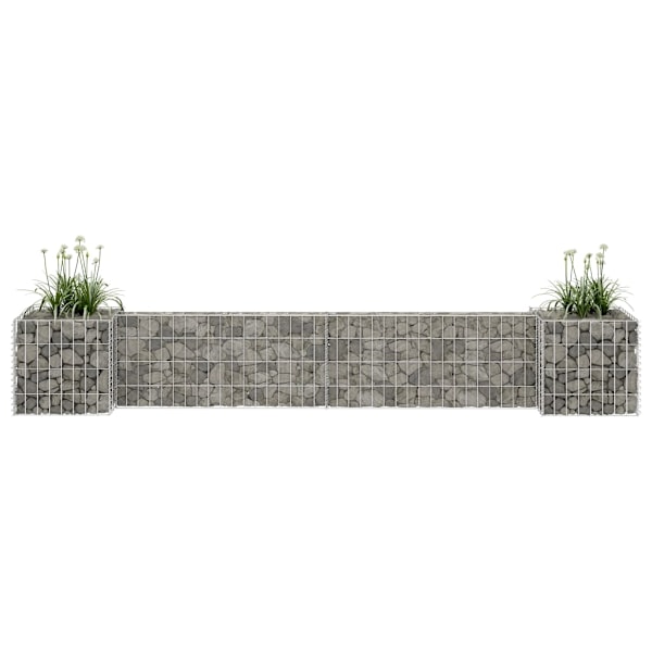 Planteringsgabion H-formad stål 260x40x40 cm