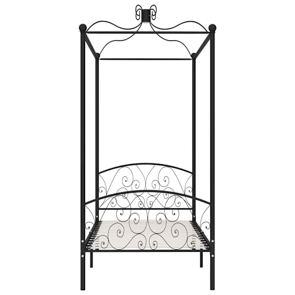 Sänghimmel utan madrass svart metall 100x200 cm