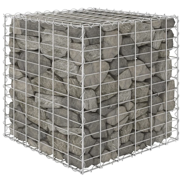 Planteringsgabion upphöjd stål 60x60x60 cm