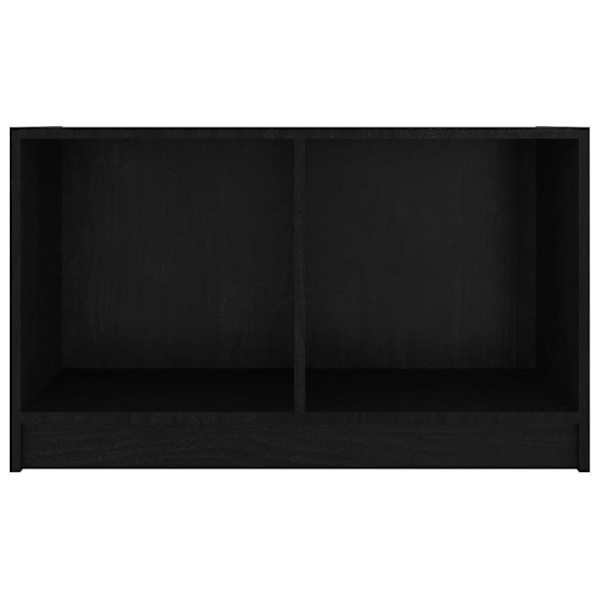 Tv-bänk svart 70x33x42 cm massiv furu