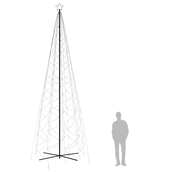 Julgranskon kallvit 1400 LEDs 160x500 cm