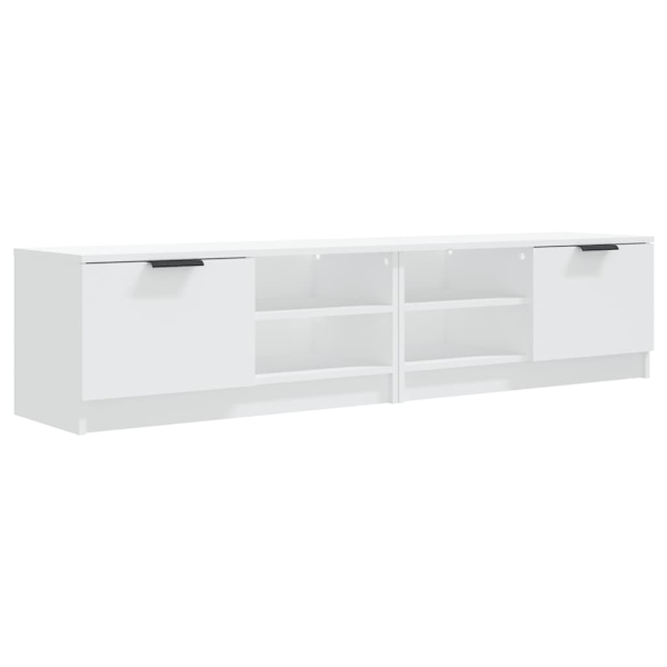 Tv-bänk 2 st vit 80x35x36,5 cm konstruerat trä