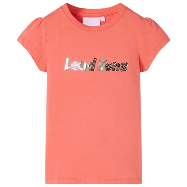 T-shirt med formade ärmar för barn korall 92