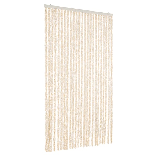 Insektsgardin beige och vit 100x220 cm chenille