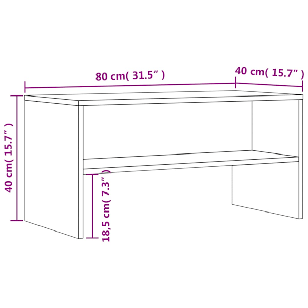 Tv-bänk grå sonoma 80x40x40 cm konstruerat trä