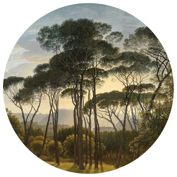 WallArt Tapet cirkelformad Umbrella Pines in Italy 190 cm