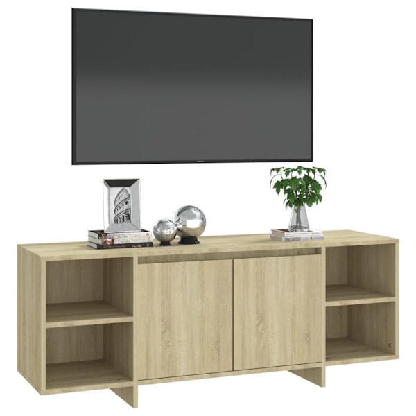 Tv-bänk sonoma ek 130x35x50 cm konstruerat trä