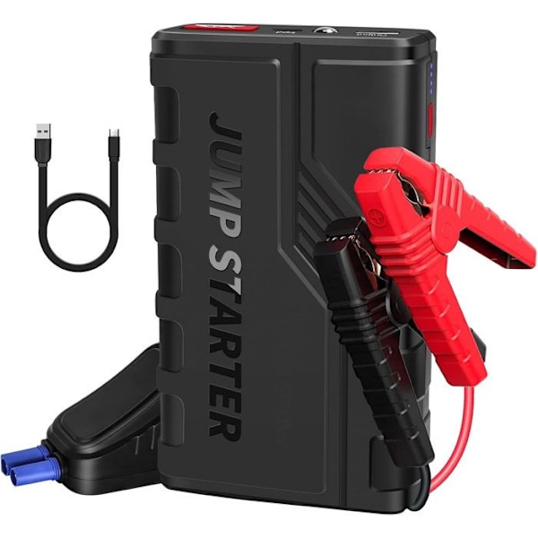Boosterbatteri Bil Portabel 1500A (Upp till 7.0L Bensin eller 5.5L Diesel), 3 LED-läget belysning