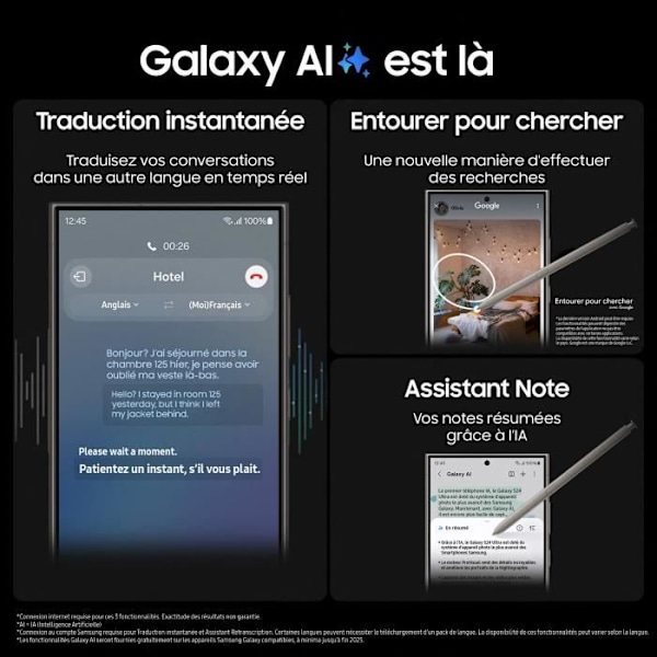 Samsung Galaxy S24 Ultra -älypuhelin 256 GB musta Svart