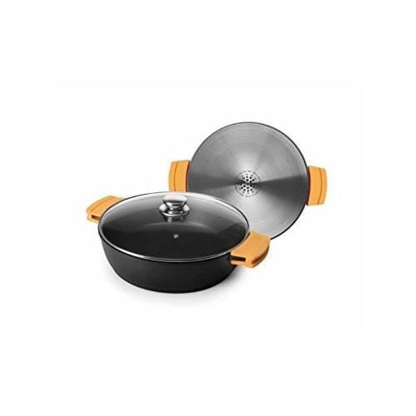 IBILI 461040 Gryde med Låg, Aluminium, Sort, 40 cm