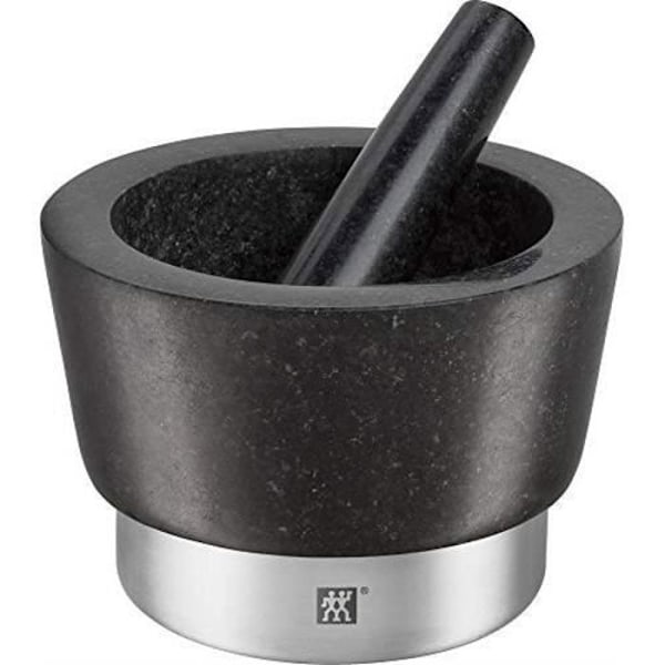 Zwilling 39500-024-0 Kryddmortel och mortelstöt, plast, rostfritt stål, svart, 10 cm