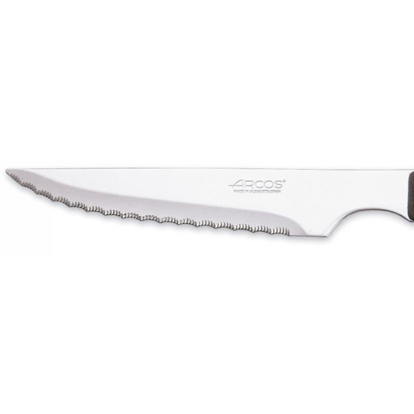 Coffret med 6 steakknivar - ARCOS - Trähandtag - Microtaggade blad i rostfritt stål