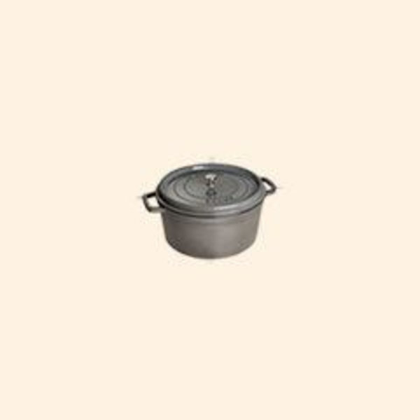 Rundt ildfast fad med grafitgrå nupper 12 cm - 0.… Grafitgrå