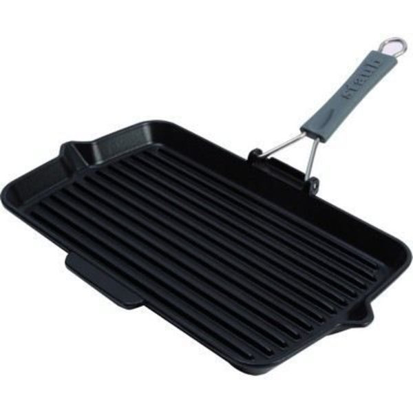 STAUB Grill sort rektangel 34x21cm Svart