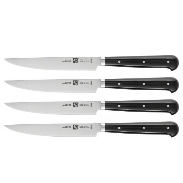 Steakknivar - Zwilling - Design av Matteo Thun - Pakke med 4 - Blader i rustfritt stål - Håndtak i svart ABS