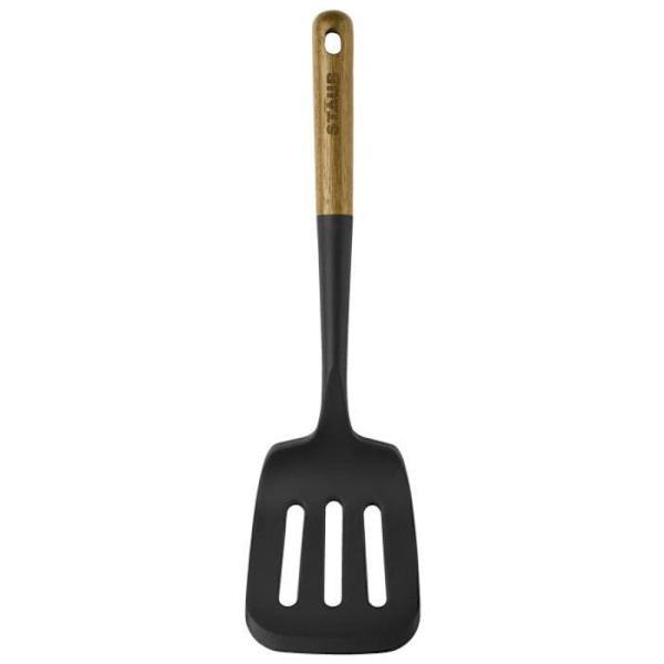 Spatel - STAUB - 31 cm - Sort Silikone - Akacietræ - Ergonomisk Svart