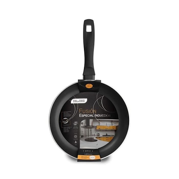 Stegepande - Ibili - Fusion - Aluminium/Rustfrit stål - 16 cm - Non-stick - Alle varmekilder + induktion
