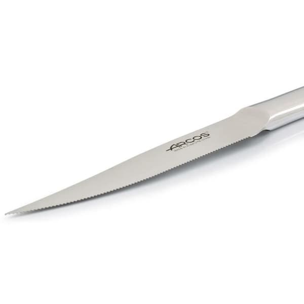 Bøfkniv - ARCOS - 110 mm - Rustfrit stål - Monoblok - takket kant