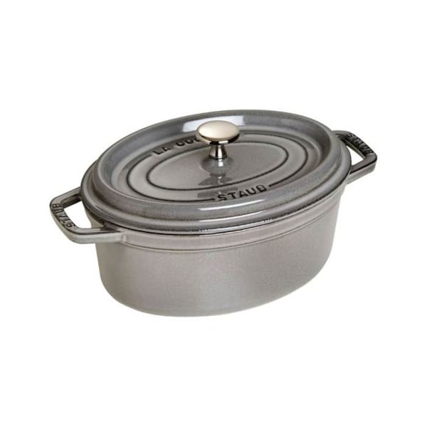 STAUB 405002360 - Ovalt ildfast fad - Ø 23 cm - Grafitgrå Grafitgrå