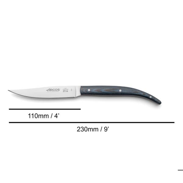Fast kniv - ARCOS - 373723 - Nitrum rustfrit stål - Micarta skaft - Klinge 11 cm