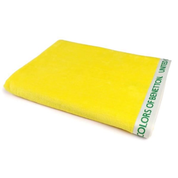 Rantapyyhe - UNITED COLOURS OF BENETTON - Casa - 90 x 160 cm - 100 % puuvillaa - keltainen Gul