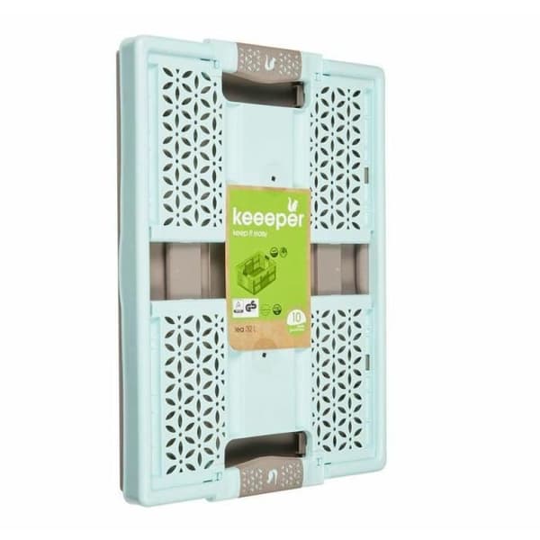 Fällbar varukorg Lea 32l Brun-Mint 1029 Keeper