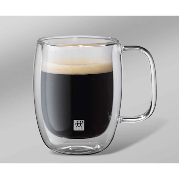 Verk i espresso - ZWILLING - Sorrento - Dubbelvägg - Borosilikatglas - 134 ml (2 stycken)