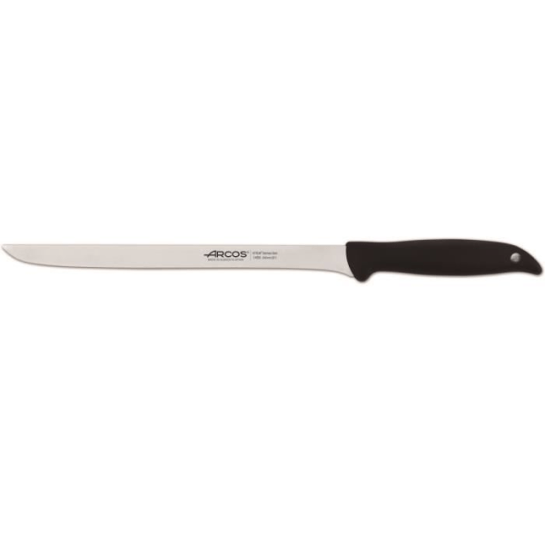 Arcos Menorca 145600 kinkkuveitsi, valmistettu Nitrum-ruostumattomasta teräksestä ja polypropeenista, 24 cm:n terällä, blisteripakkauksessa.